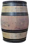Oak barrel with chestnut bands