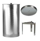 400 litre stainless steel vat + paraffin sealing lid + stand