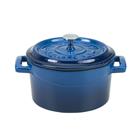 Small casserole dish in cast iron - 14 cm - blue