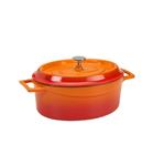 Oval orange casserole dish 25 x 20 cm