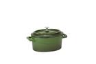 Mini oval casserole dish in cast iron - green