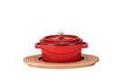 Mini oval casserole dish in cast iron - red