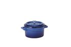 Mini casserole dish 10 cm in cast iron - blue