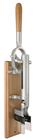 Matt chrome wall corkscrew with wooden stand