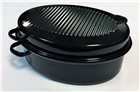 Roaster small oval casserole model 34 cm enamelled carbon steel