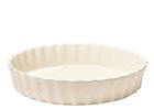 Ceramic pie dish 28 cm high white Emile Henry clay