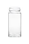 580 ml square glass jar with TO 66 capsule with high skirt by 15