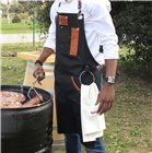 Apron waxed fabric and leather ideal for all the kings of the barbecue