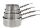 Series of 4 professional induction stainless steel pots 14-16-18-20 cm