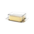 Elegant butter dish 250 g in stainless steel and transparent lid