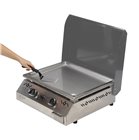 Plancha gas 6 kW stainless steel plate 55x45 coating stainless steel anti-trace hood black