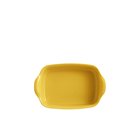 Individual rectangular oven dish 22 cm the good dish in yellow glazed ceramic Provence Emile Henry