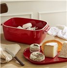 Cheese Box for storage and presentation in ceramic Emile Henry red