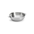 24 cm convex sauté pan with removable 3-layer induction stainless steel handle made in France
