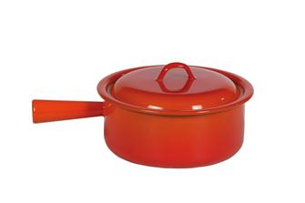 Enamelled pan with lid 18 cm