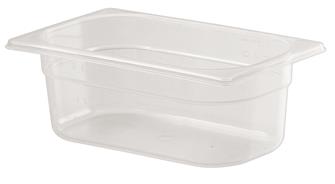 Gastronorm container 1/4 in polypropylene. Height 10 cm