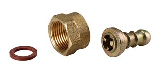 Nipple connector for flexible hose