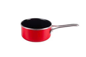 Red enamelled saucepan - 16 cm