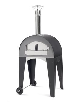 Outdoor pizza oven 60x40 cm with trolley.