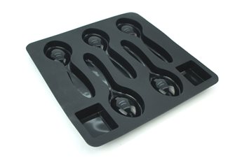 Silicone plate of 5 chocolate spoon molds