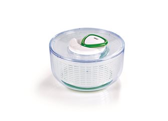 26 cm salad spinner with white and transparent twine