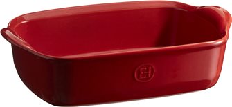 Individual dish rectangular oven 19 cm ceramic Emile Henry Ultimate red Grand Cru