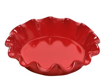 Ceramic clafoutis mold Corolle red Grand Cru Emile Henry