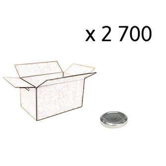 Box of 2700 48 mm silver capsules