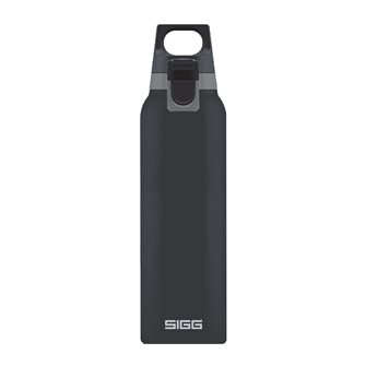 0.5 liter dark gray stainless steel vacuum flask with Hot & Cold One Shade Sigg infuser
