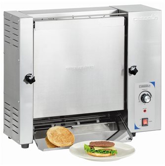Vertical toaster rack pro stainless steel small footprint and fast for burger and sandwich