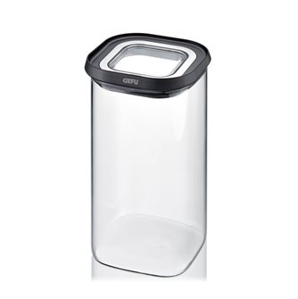 Glass storage box with lid 1.4 liters for airtight bulk