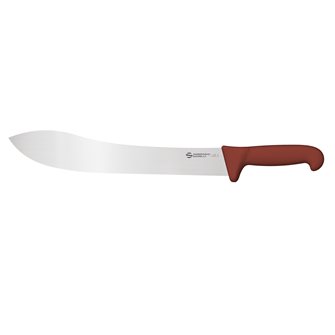Barbecue scimitar knife with 31 cm wide stainless steel blade Sanelli Ambrogio handle